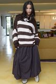 Big Softie Block Stripe Cobain Knit Chocolate Rose